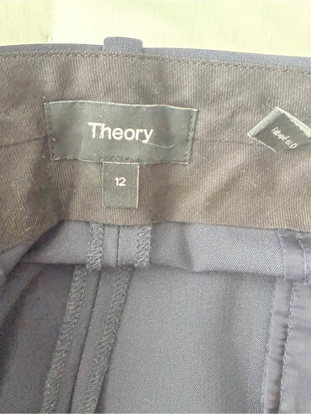 Theory Women's Dress Pants in Navy Blue - size 12 - Picture 4 of 4